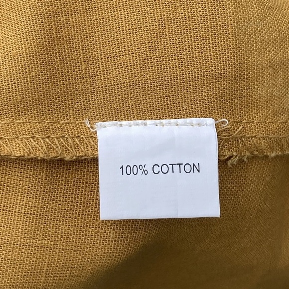 Holiday Sun Top Mustard Yellow Cotton Cut Out UK 14 Strappy Button Up Summer - Picture 11 of 12